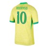 Maillot de Supporter Brésil Rodrygo 10 Domicile 2024 Pour Homme